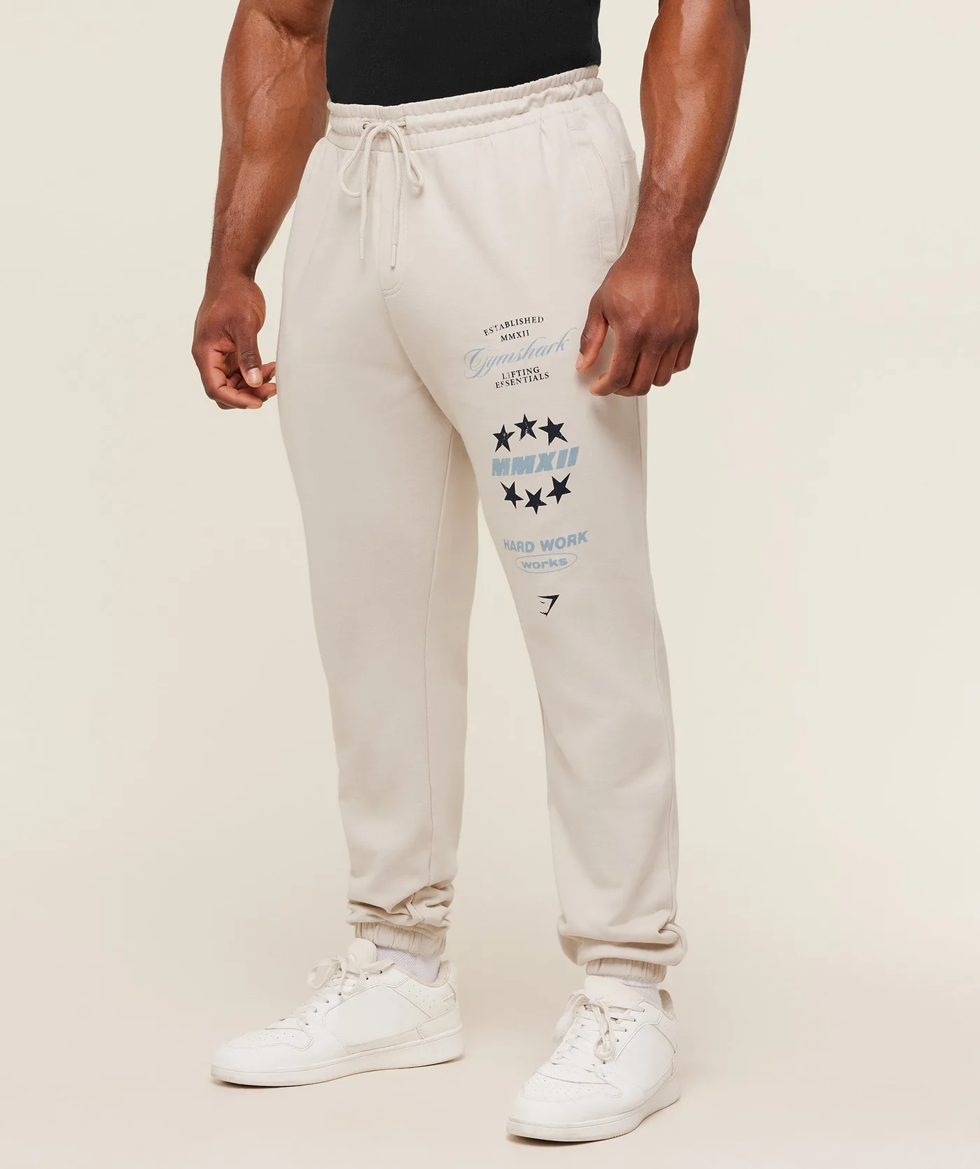 Gymshark Global Lifting Graphic Pants - Tinted White